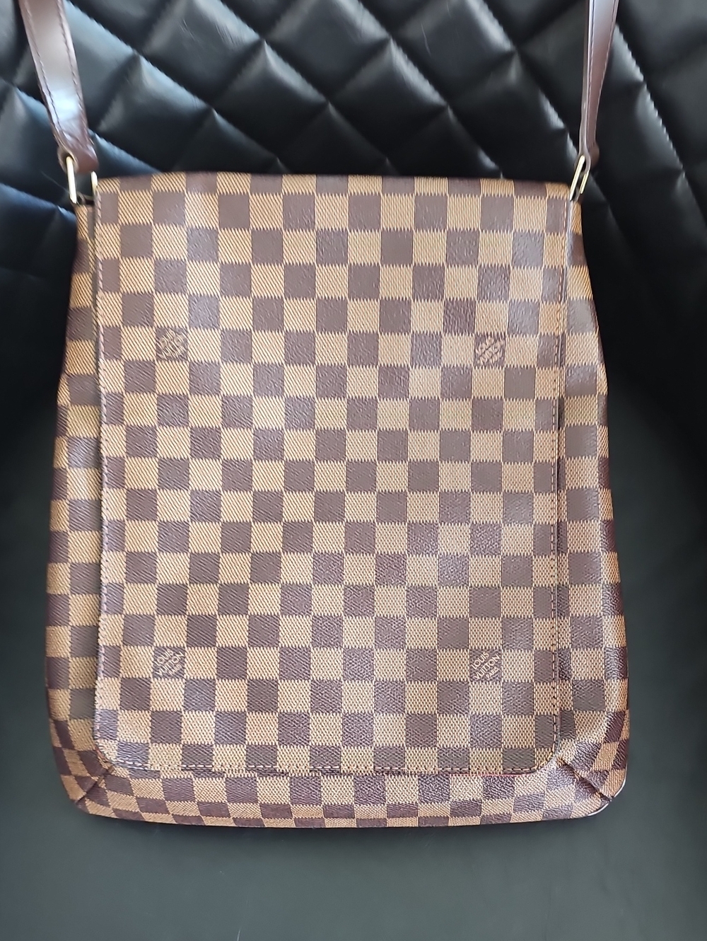Louis Vuitton Brown Checkered Messenger Bag